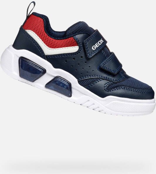 GEOX ILLUMINUS TIENERS Sneakers MARINEBLAUW ROOD
