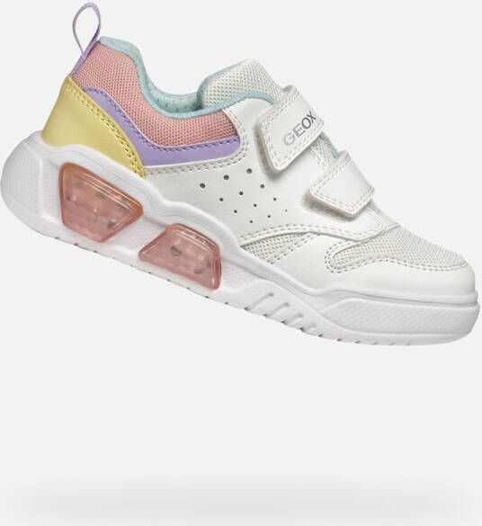 GEOX ILLUMINUS TIENERS Sneakers WIT MULTICOLOR