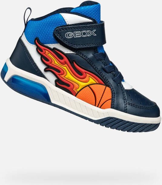 GEOX INEK JONGENS Sneakers MARINEBLAUW LICHTBLAUW