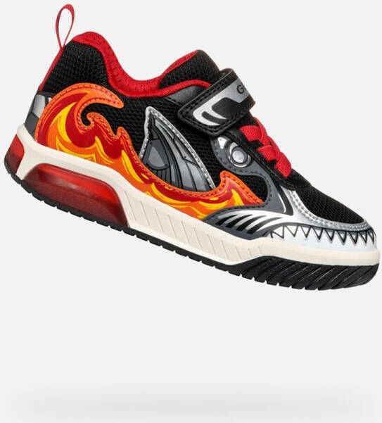 GEOX INEK JONGENS Sneakers ZWART ROOD