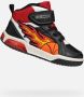 GEOX INEK JONGENS Sneakers ZWART ROOD - Thumbnail 2