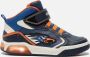 Geox J169CB Navy Orange Sneakers hoge-sneakers - Thumbnail 1