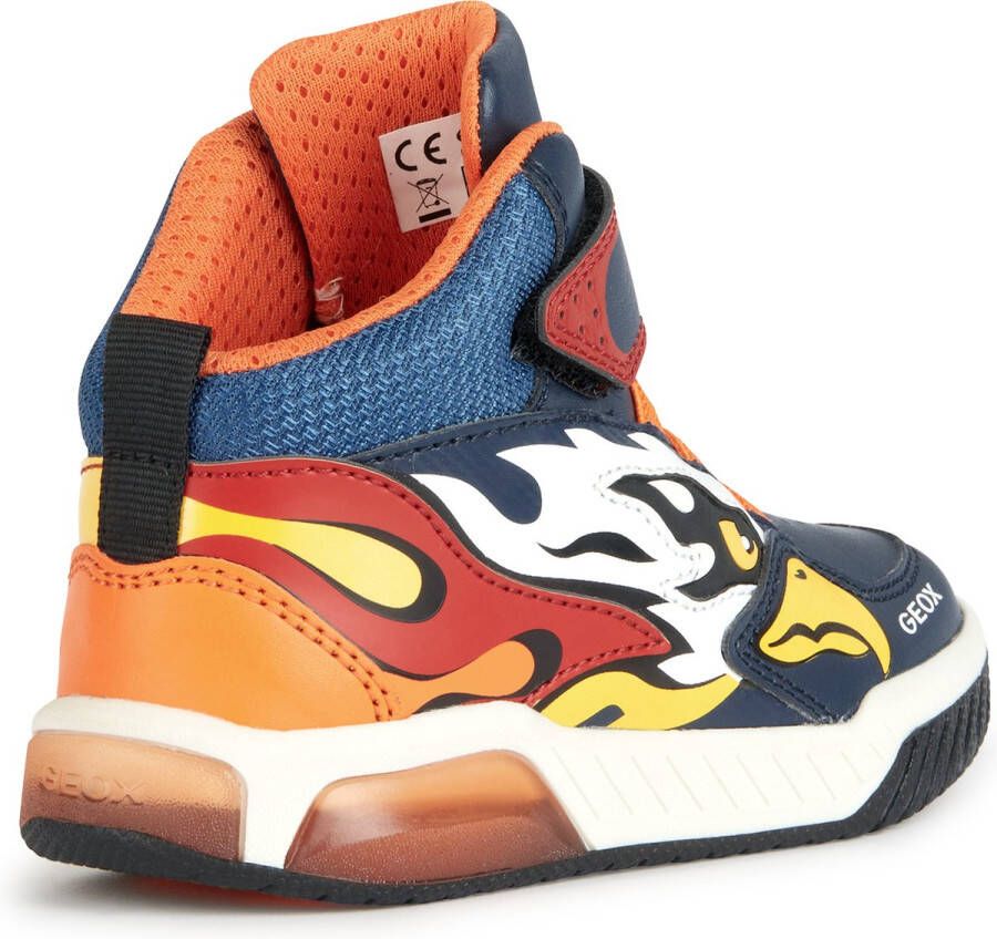 GEOX J INEK BOY Unisex Sneakers NAVY ORANGE