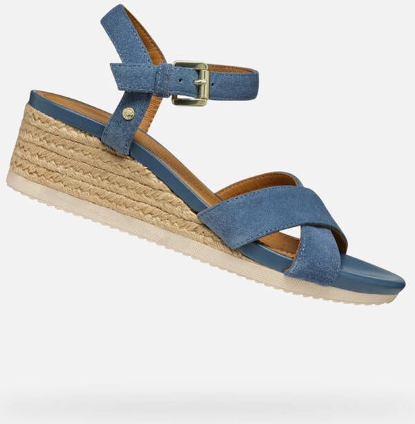 GEOX ISCHIA CORDA DAMES Sandalen DUIFBLAUW