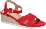 Geox Stijlvolle Wedges in Ischia Corda Red Dames - Thumbnail 1