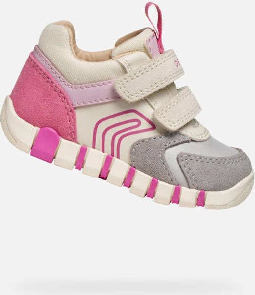 GEOX IUPIDOO PEUTER Sneakers GRIJS FUCHSIA