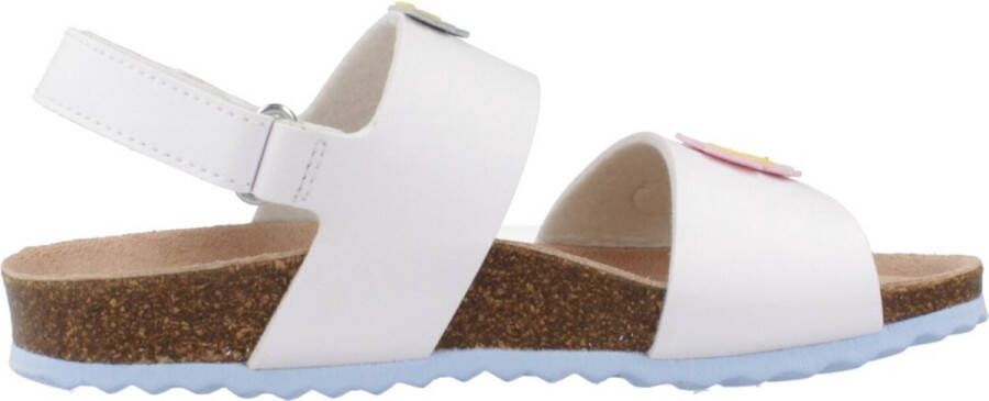 GEOX ADRIEL MEISJES Sandalen WIT LICHT AZUURBLAUW