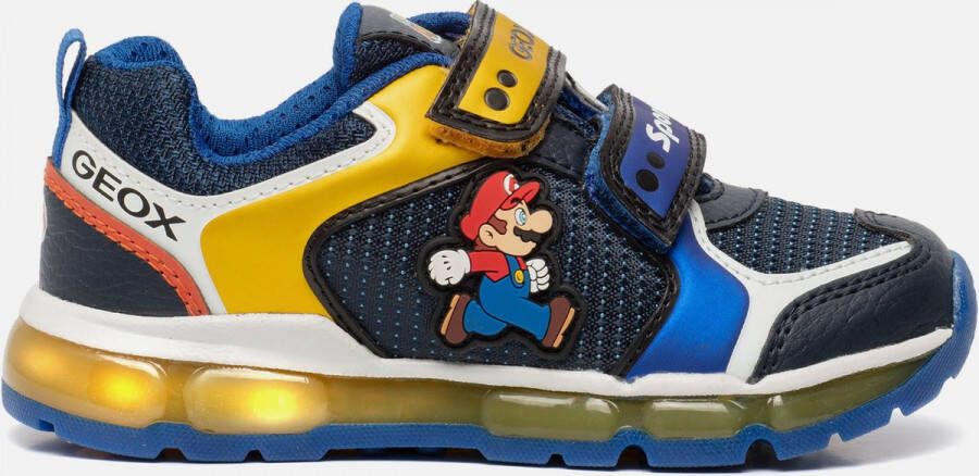 Geox J1644A Android Mario En Luigi Royal Yellow Klittenbandschoenen