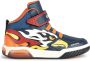 GEOX J INEK BOY Unisex Sneakers NAVY ORANGE - Thumbnail 1