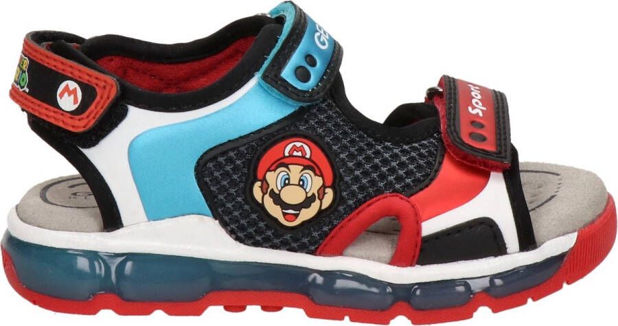 GEOX J S Android Supermario jongens sandaal Zwart