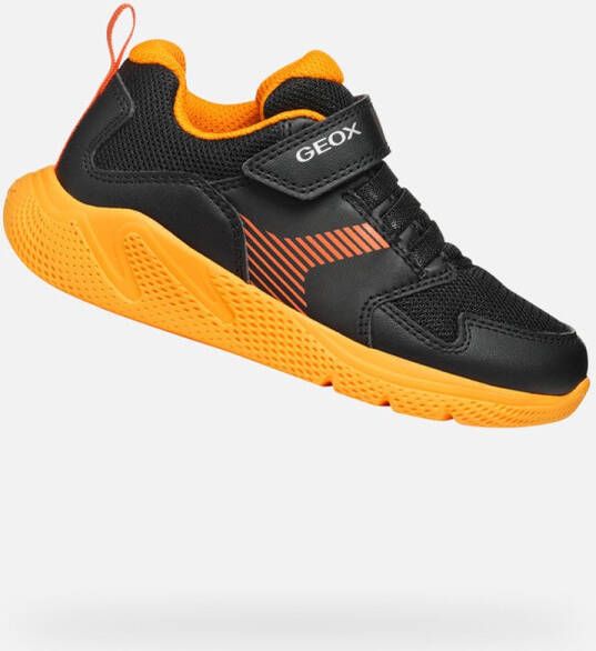 GEOX SPRINTYE JONGENS Sneakers ZWART ORANJE