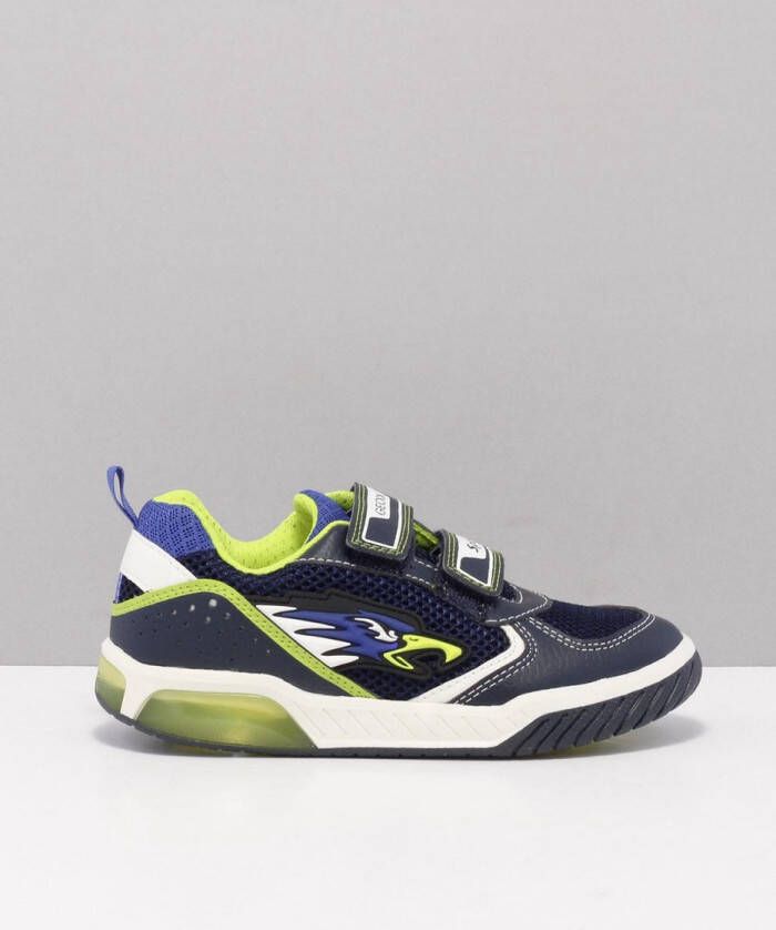 GEOX j159cb klittenbandschoenen jongens blauw navy lime