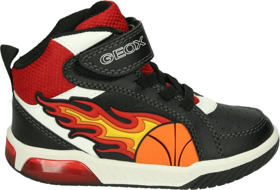 GEOX INEK JONGENS Sneakers ZWART ROOD