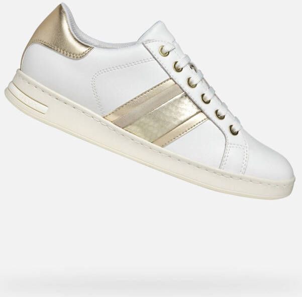 GEOX JAYSEN DAMES Sneakers WIT LICHTGOUD