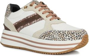 GEOX Kency B Sneakers Off White Light Taupe Dames