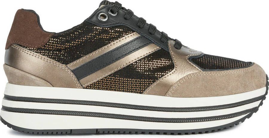 GEOX Kency Sneakers Dames Bronze Dark Beige - Foto 1