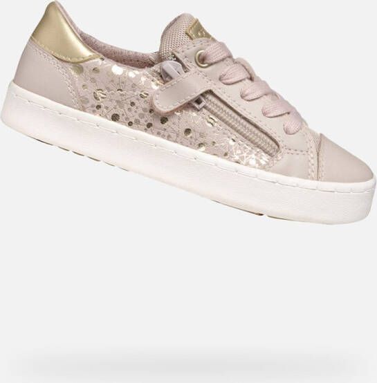 GEOX KILWI MEISJES Sneakers LICHTROZE PLATINA