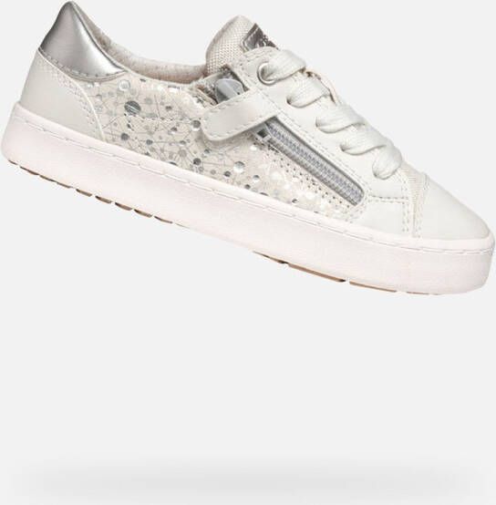 GEOX KILWI MEISJES Sneakers MELKWIT ZILVERKLEUR