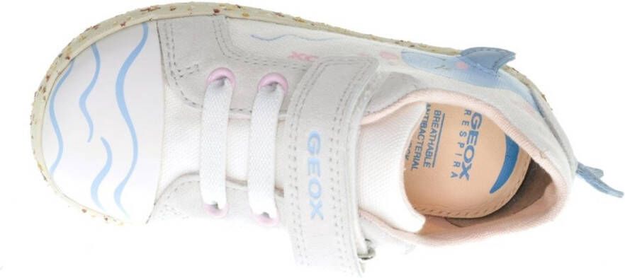 GEOX Kilwi Witte Canvas Meisjes Met Dolfijn En Bumperneus