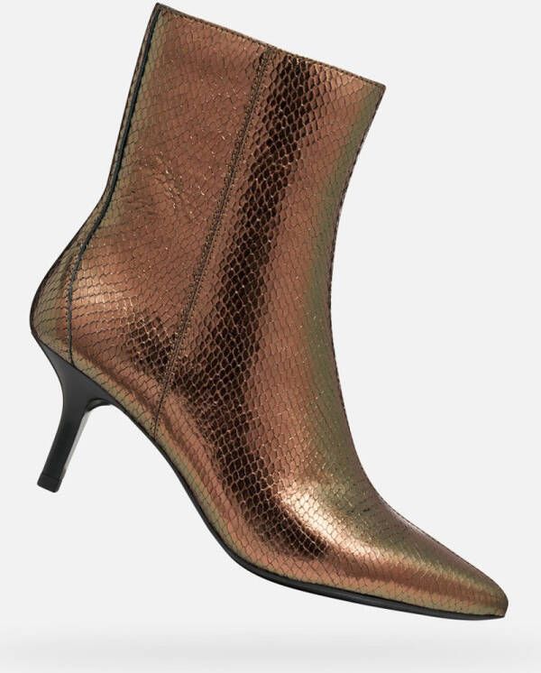 GEOX Kleopy Korte Laars Metallic Bruin