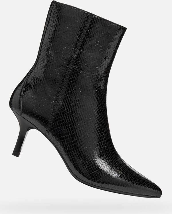 GEOX Kleopy Korte Laars Metallic Zwart