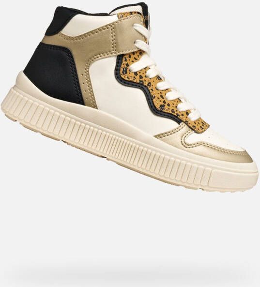 GEOX LAQUINNY MEISJES Sneakers LICHT IVOOR PLATINA