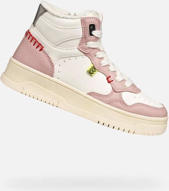 GEOX LESTRELLA MEISJES Sneakers WIT ROZE