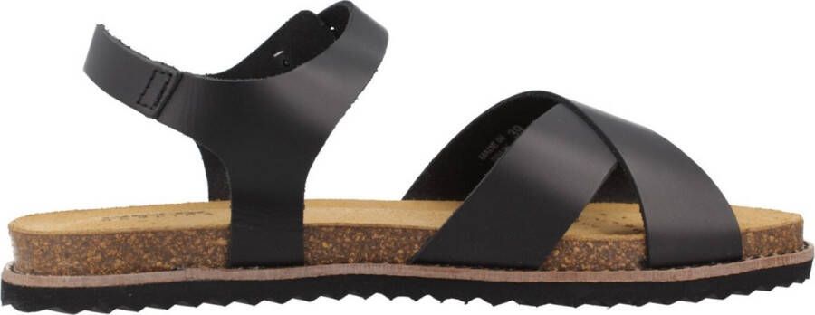 Geox Leuca Platte Sandalen Black Dames