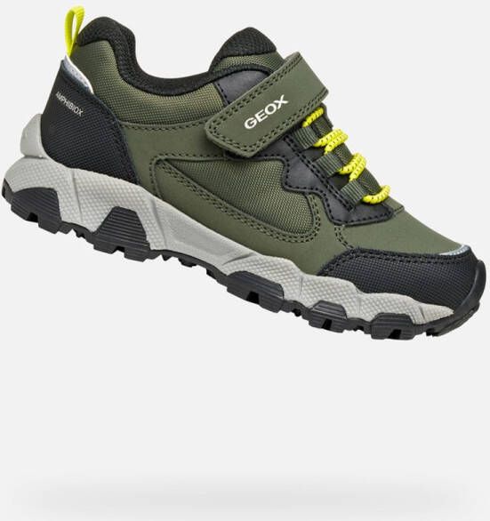 GEOX MAGNETAR ABX TIENERS Sneakers MILITAIR GROEN KALK