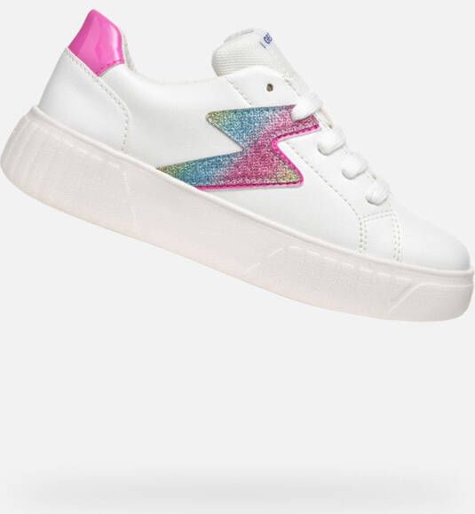 GEOX MIKIROSHI MEISJES Sneakers WIT MULTICOLOR