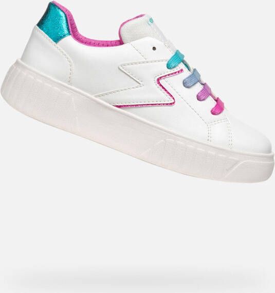 GEOX MIKIROSHI MEISJES Sneakers WIT MULTICOLOR