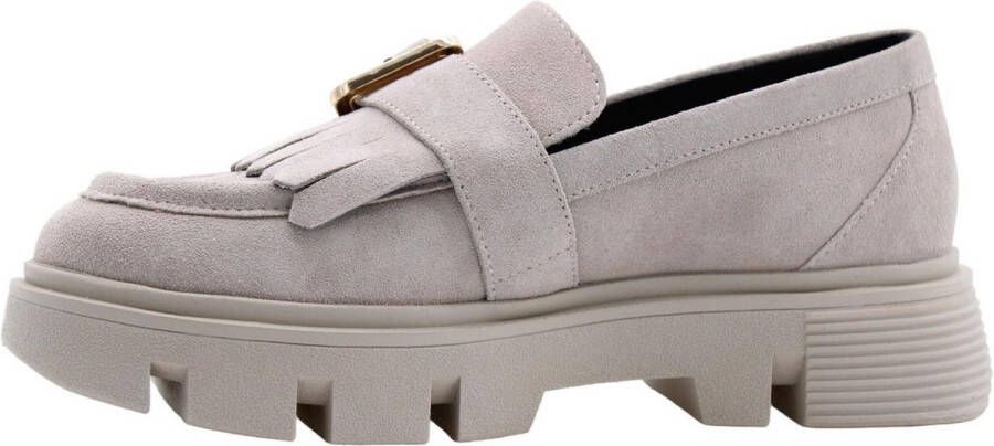 Geox Ademende ultra-dempende loafer met modern design Beige Dames