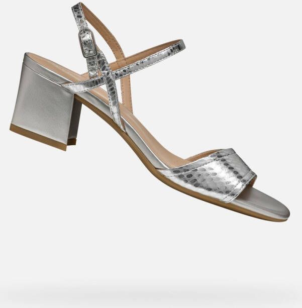 GEOX NEW ERAKLIA 50 DAMES Sandalen ZILVERKLEUR