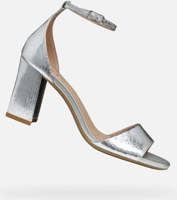 GEOX NEW ERAKLIA 80 DAMES Sandalen ZILVERKLEUR