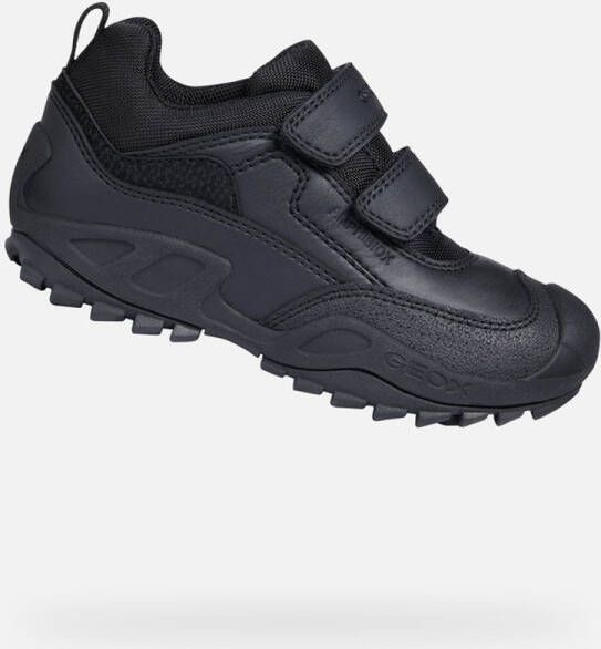 GEOX J New Savage Boy B A School Uniform Jongens Sneakers Zwart