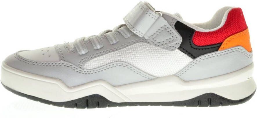 GEOX Perth Grey Red Sneaker Met Velcro