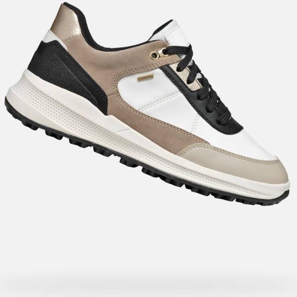 GEOX PG1X ABX DAMES Sneakers WIT LICHTBEIGE