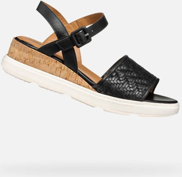GEOX PISA DAMES Sandalen ZWART