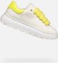 GEOX PUFFYPOP MEISJES Sneakers WIT FLUO GEEL - Thumbnail 1
