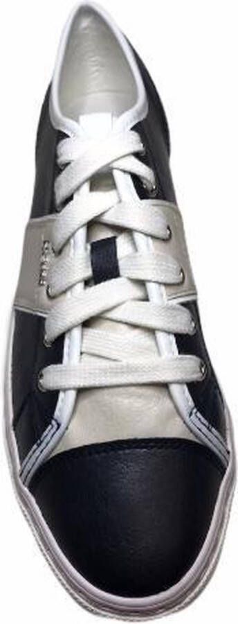 Geox Respira Geox veter sneakers New Club navy lt grijs - Foto 2