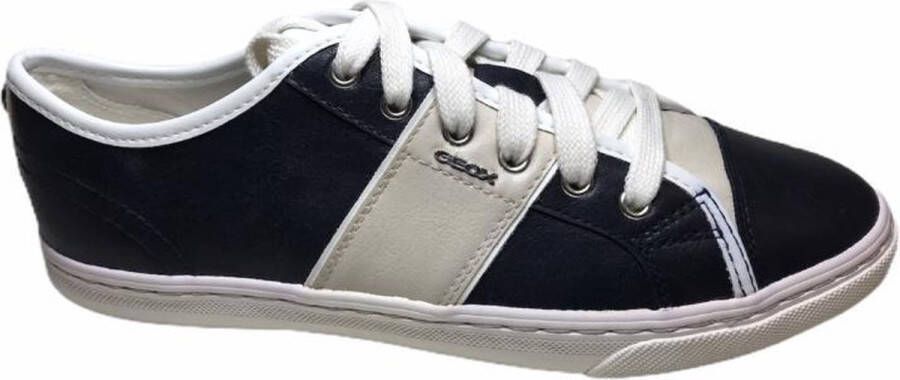 Geox Respira Geox veter sneakers New Club navy lt grijs - Foto 4