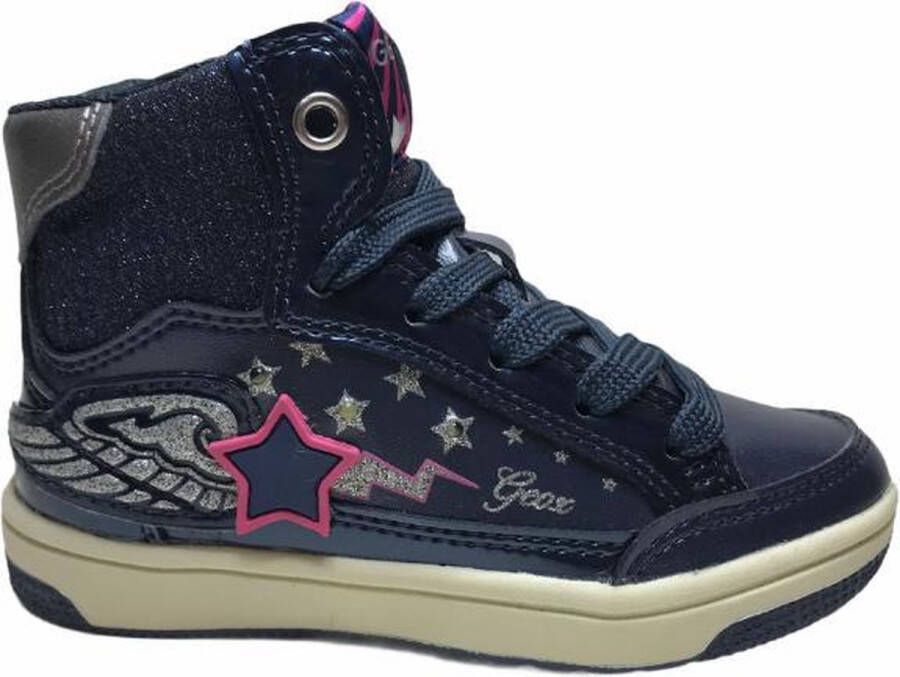 GEOX rits veter LED hoge wings sneakers J74L5A navy - Foto 1