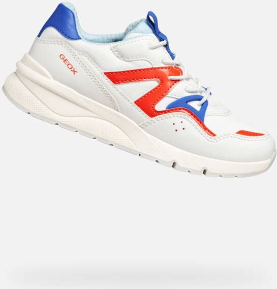 GEOX ROONER JONGENS Sneakers WIT ROOD