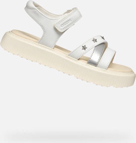 GEOX SANDAAL KODETTE MEISJES Sandalen WIT ZILVER