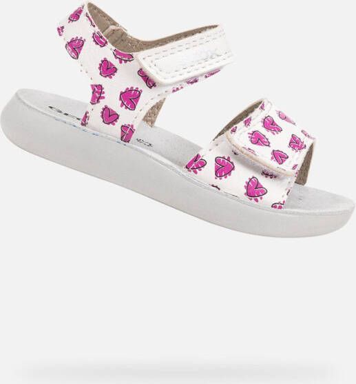 GEOX SANDAAL LIGHTFLOPPY PEUTERMEISJES Sandalen WIT FUCHSIA