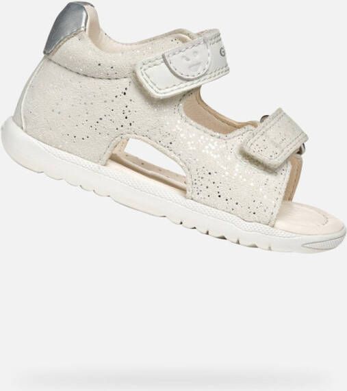 GEOX SANDAAL MACCHIA DREUMES Sandalen WIT ZILVER