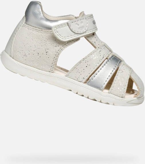 GEOX SANDAAL MACCHIA DREUMES Sandalen WIT ZILVER