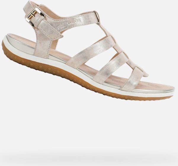 GEOX D72R6A Platte sandalenDames Sandalen Wit beige