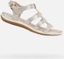 GEOX D72R6A Platte sandalenDames Sandalen Wit beige - Thumbnail 14