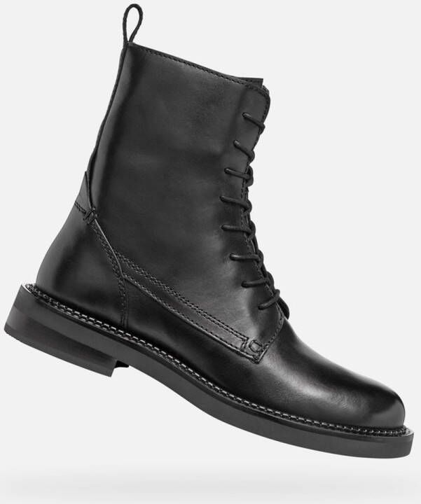 Geox Veterlaarsjes D SERILDA G Veterschoenen zakelijke laarzen met modieuze vetersluiting